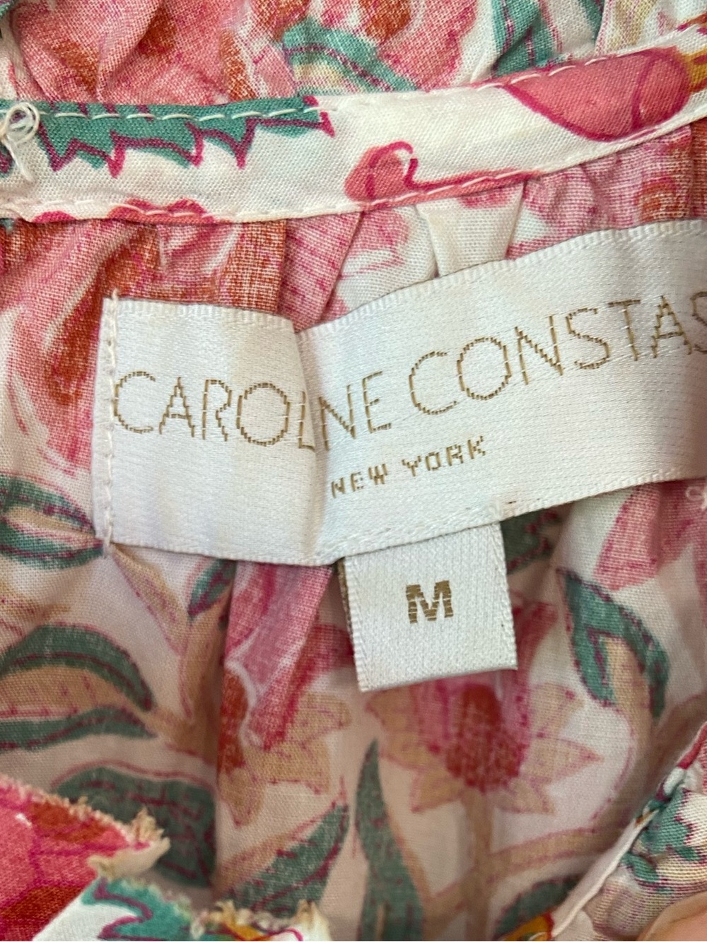 Caroline Constas Strawberry Print Ruffle Mini Dress Medium - Picture 6 of 12